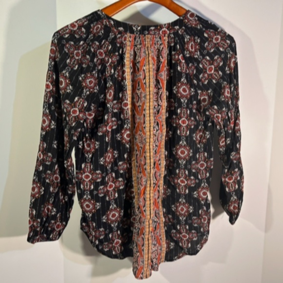 Mason & Belle Peasant Boho Top/Blouse Black/Red/ Multicolor Size S - NWT - Picture 8 of 14